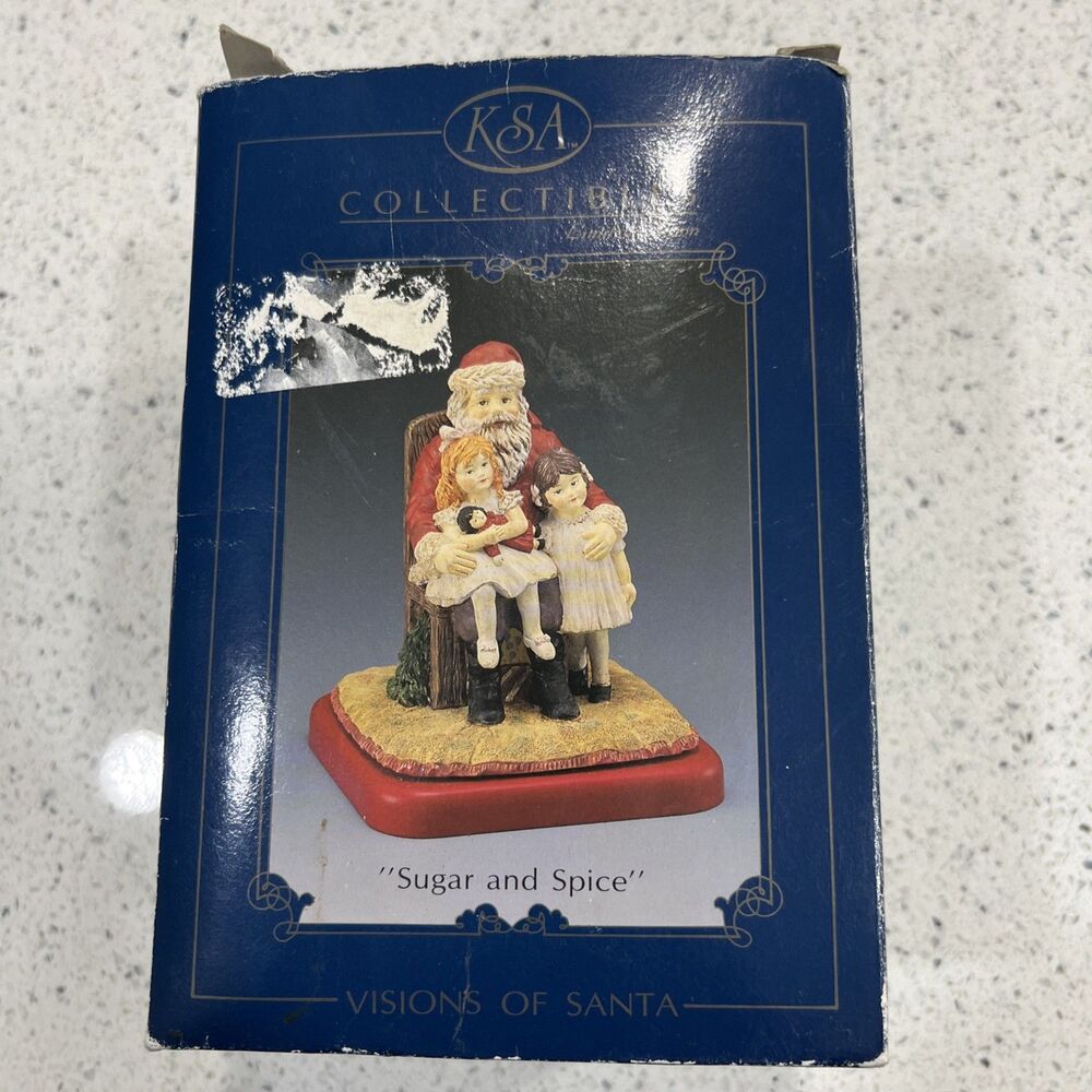 1992 Kurt Adler Sugar & Spice 1847/7500 Limited Edition Visit Santa Claus w/Box